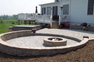 segmental wall stone fire pit Fire pit in Hamilton, VA