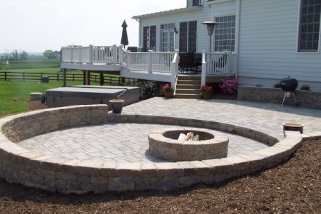 Modular Block Fire Pit The Back Yard Fire Pit | Main Street Landscape