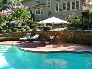 Outdoor landscaping, pool in Fairfax Station