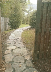 Rustic stone walkway